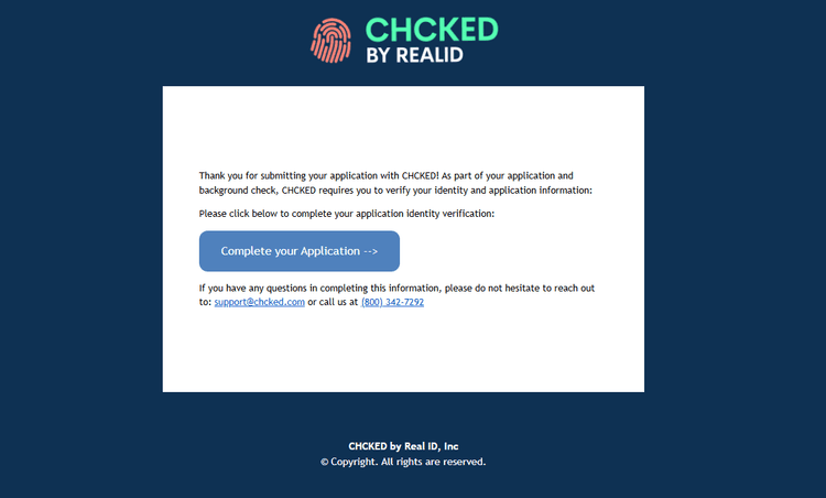 Email invitation