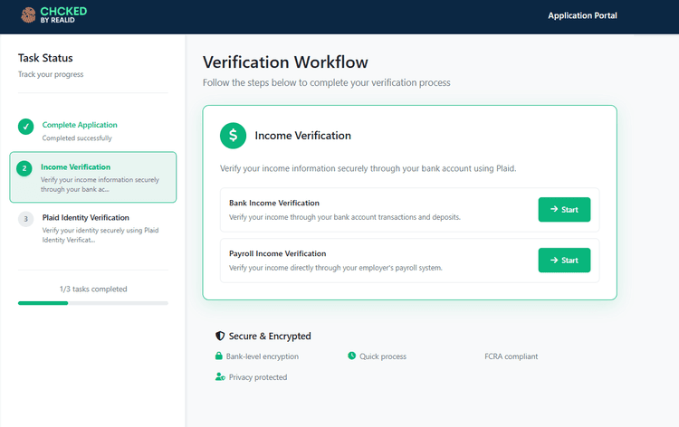 Income verification task