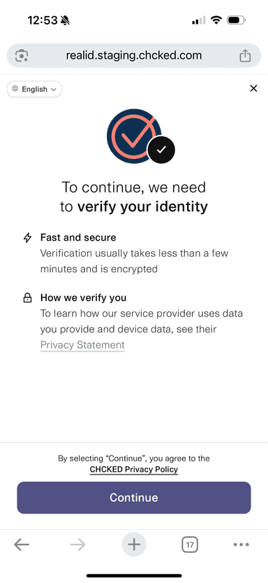 Verify identity